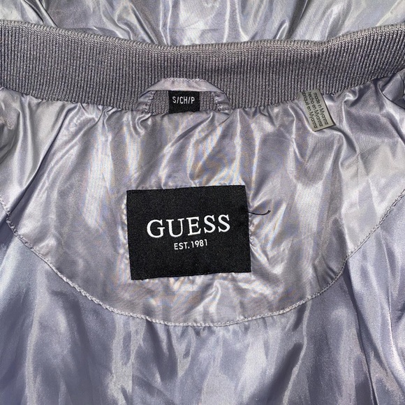 Guess Quilted Metallic Puffer Coat - Picture 4 of 4